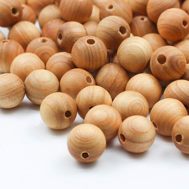 Prometis 200pcs 8mm Natural Sandalwood Round Beads Gorgeous Craft Handmade Polished Spacer Mala Pray Beads with Elastic Cord for Bracelets DIY Rosary Tasbih Jewelry Making - Image 1